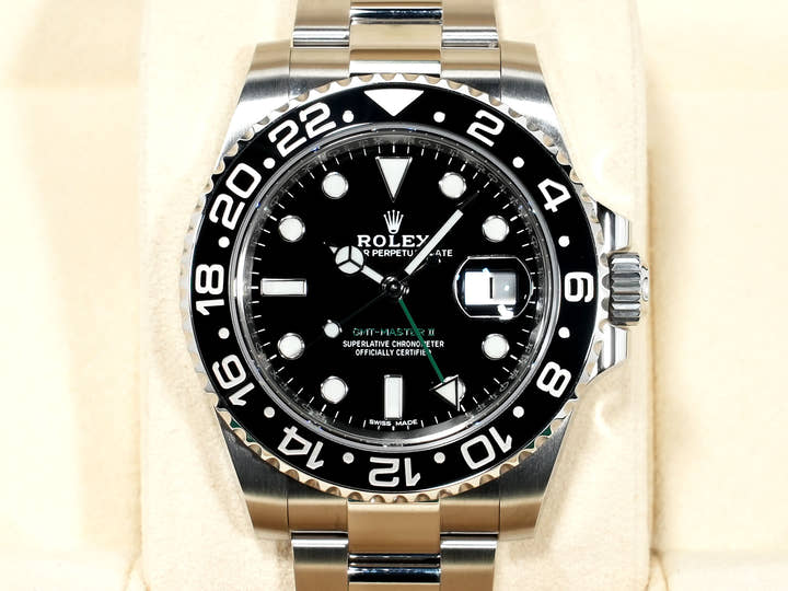 ロレックス GMTマスターII Ref.116710LN ステンレススチール ブラック文字盤 オイスターブレスレット 美品 9dzt7yss