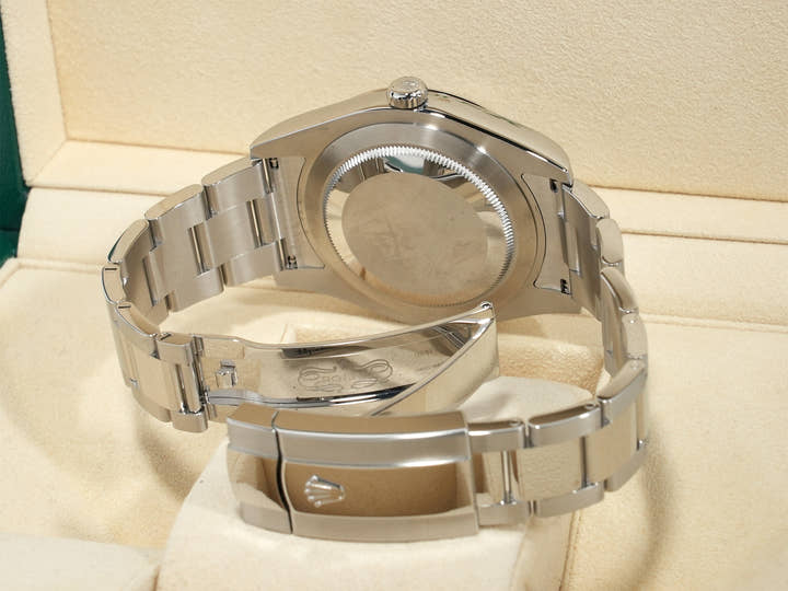 ロレックス デイトジャストII Ref.116334 ステンレススチール/ホワイトゴールド スレートx10Pダイヤ文字盤 オイスターブレスレット 未使用 k326wdqx