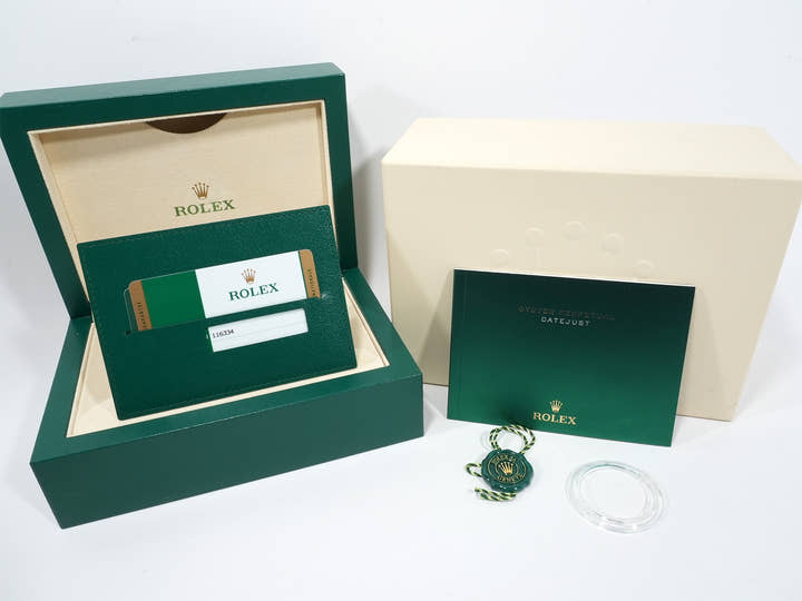 ロレックス デイトジャストII Ref.116334 ステンレススチール/ホワイトゴールド スレートx10Pダイヤ文字盤 オイスターブレスレット 未使用 k326wdqx