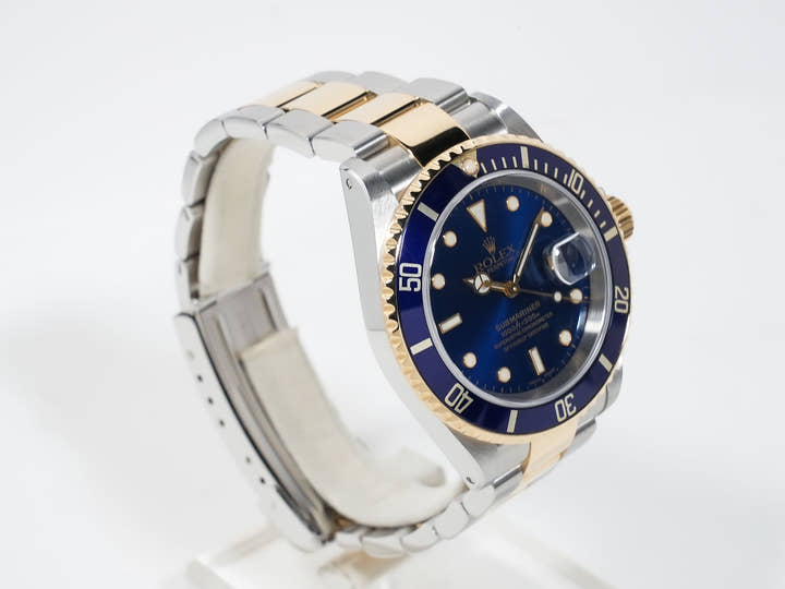 ロレックス サブマリーナー デイト Ref.16613 ステンレススチール/イエローゴールド ブルー文字盤 美中古 k6tguh9v