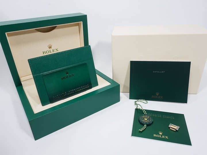 ロレックス デイトジャスト36 Ref.126203 ステンレススチール/イエローゴールド スレートローマン文字盤 オイスターブレスレット 中古 xafwm2st