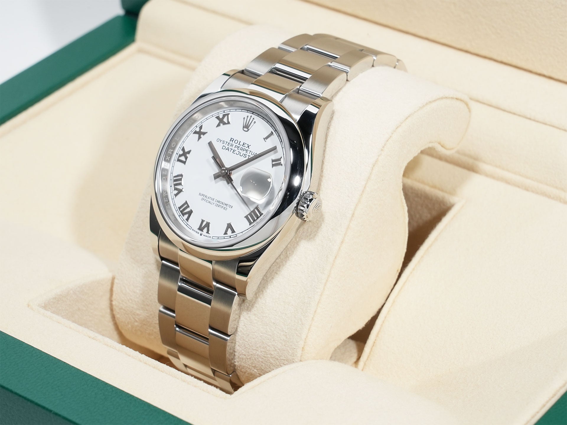 ロレックス デイトジャスト36 Ref.126200 ステンレススチール ホワイト文字盤 オイスターブレスレット 美品 k54ggwwq