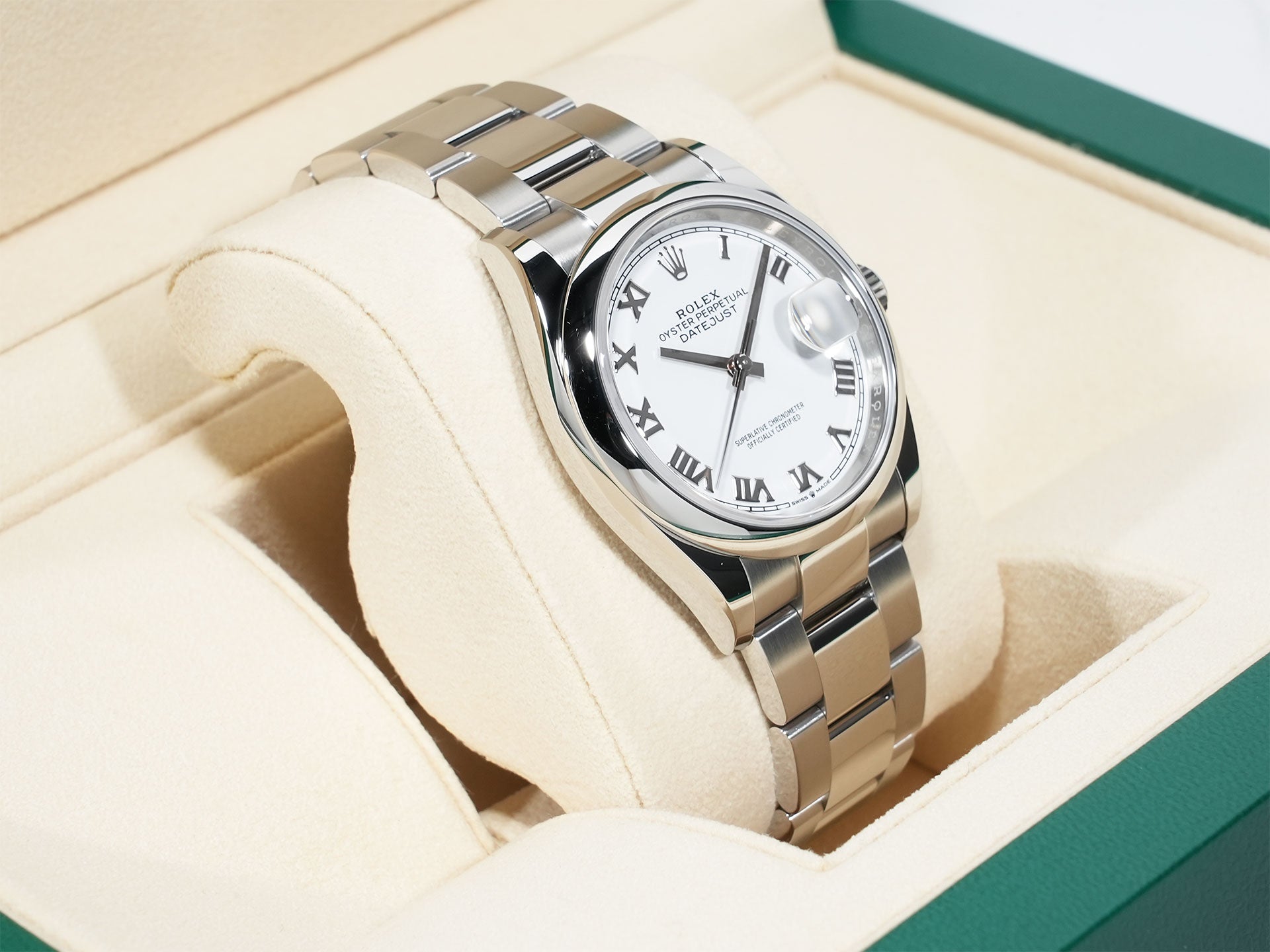 ロレックス デイトジャスト36 Ref.126200 ステンレススチール ホワイト文字盤 オイスターブレスレット 美品 k54ggwwq