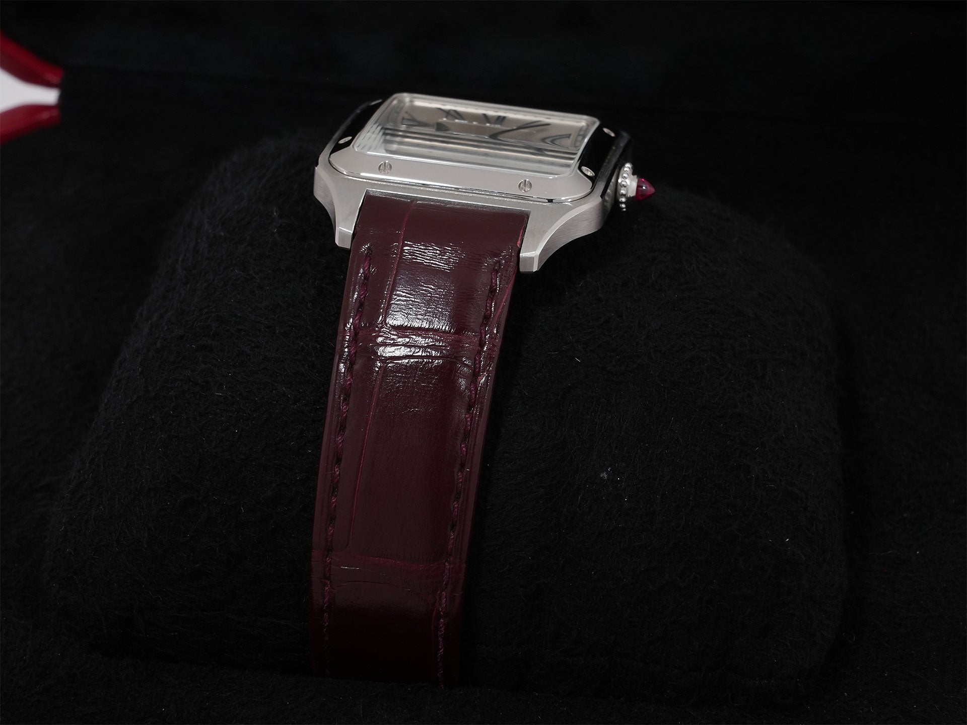 カルティエ サントス デュモン LM ル ブレジル Ref.WGSA0034 プラチナ シルバー文字盤 中古 ffchr57v