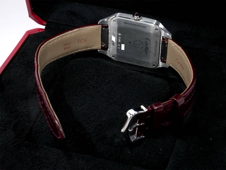 カルティエ サントス デュモン LM ル ブレジル Ref.WGSA0034 プラチナ シルバー文字盤 中古 ffchr57v