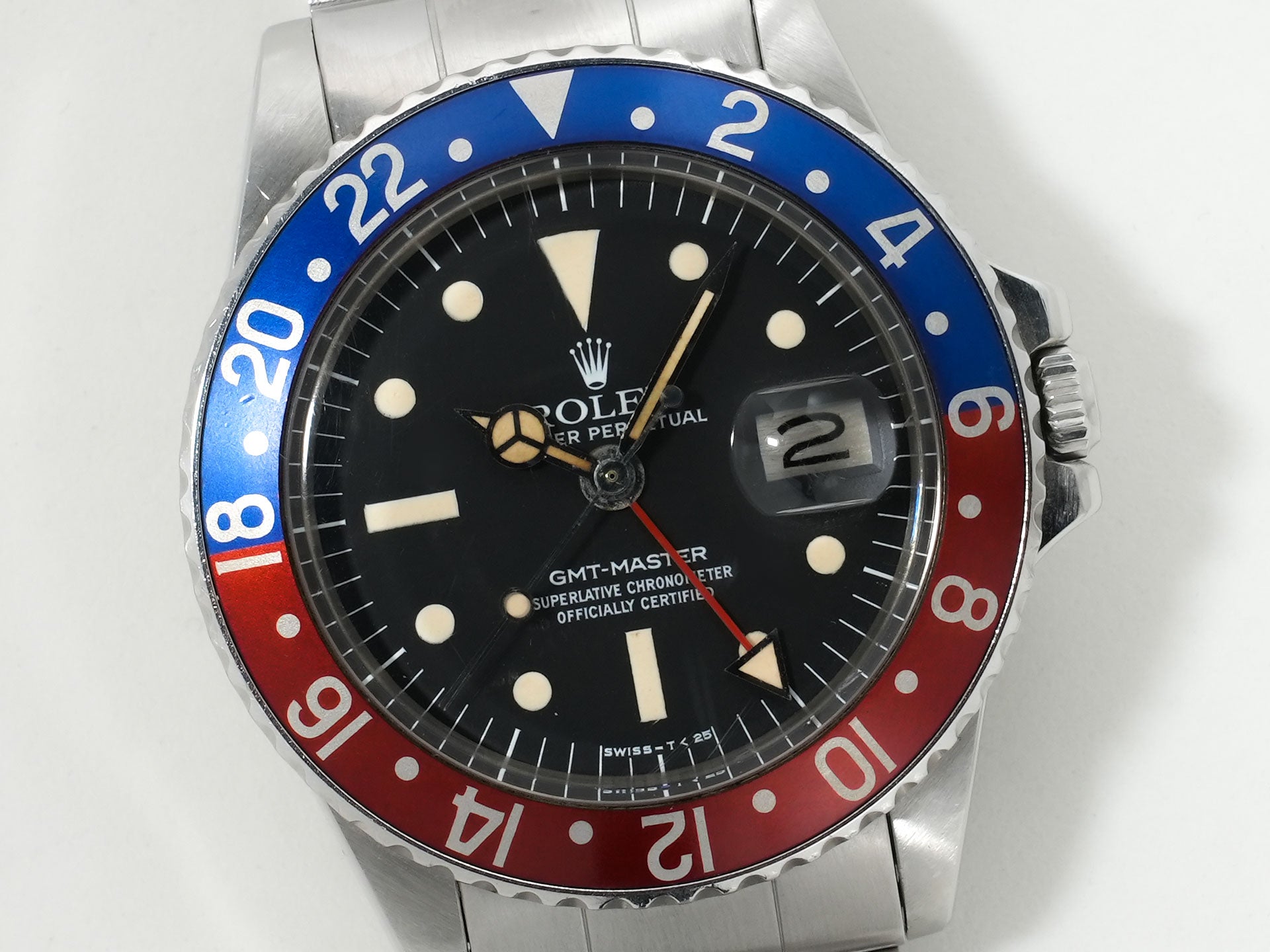 ロレックス GMTマスター Ref.1675 ステンレススチール ブラック文字盤 オイスターブレスレット 中古 q59taxh3