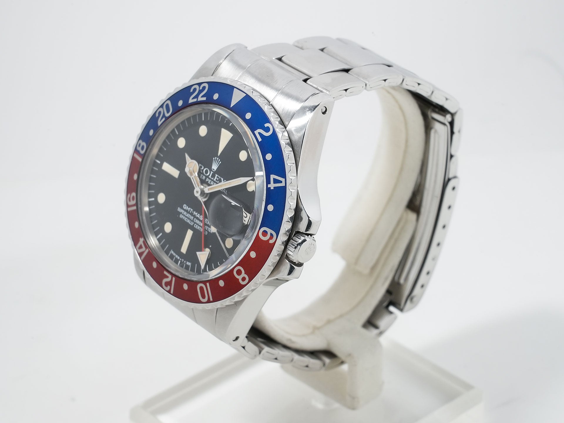 Pre-owned Rolex GMT-Master Ref. 1675 Stainless Steel Black Dial Oyster Bracelet q59taxh3