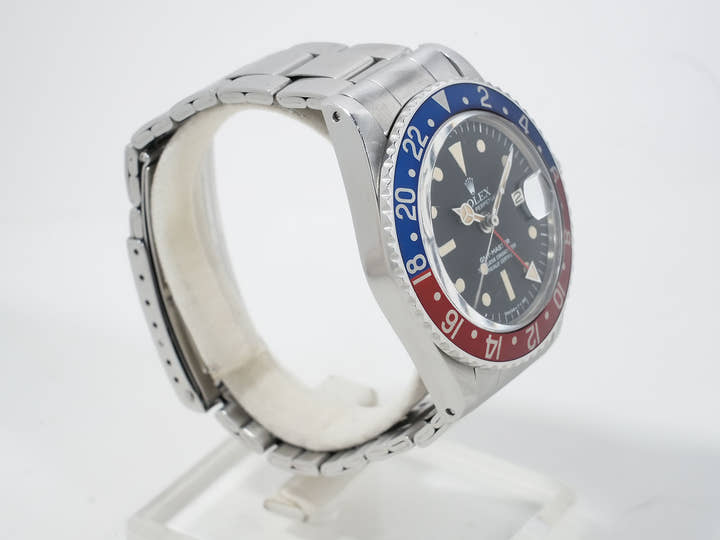 ロレックス GMTマスター Ref.1675 ステンレススチール ブラック文字盤 オイスターブレスレット 中古 q59taxh3