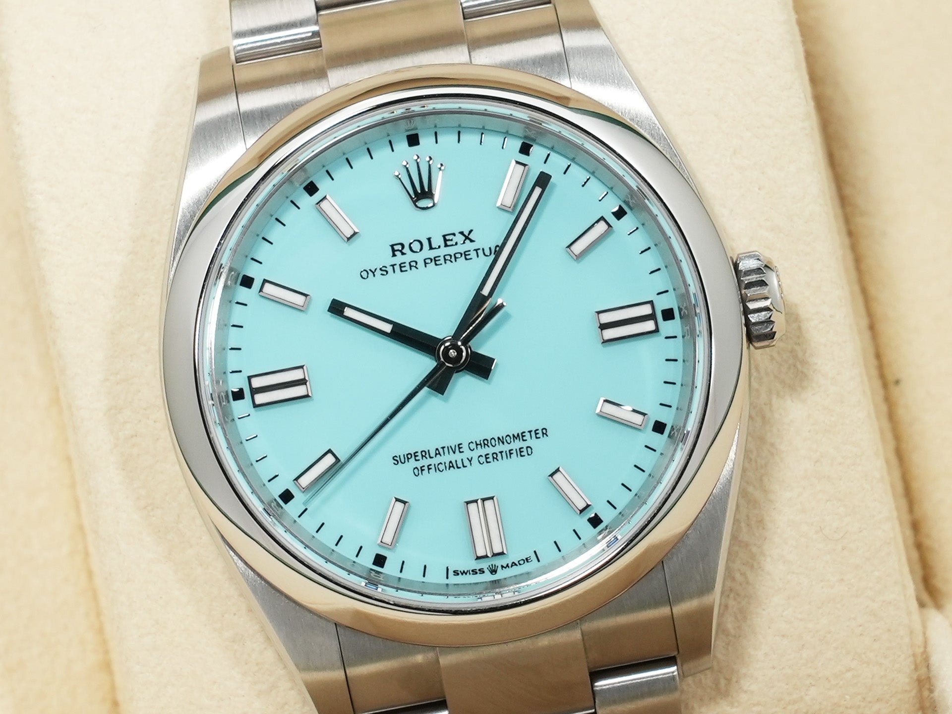 ロレックス オイスターパーペチュアル36 Ref.126000 ステンレススチール ターコイズ文字盤 中古 5wm3ws3y