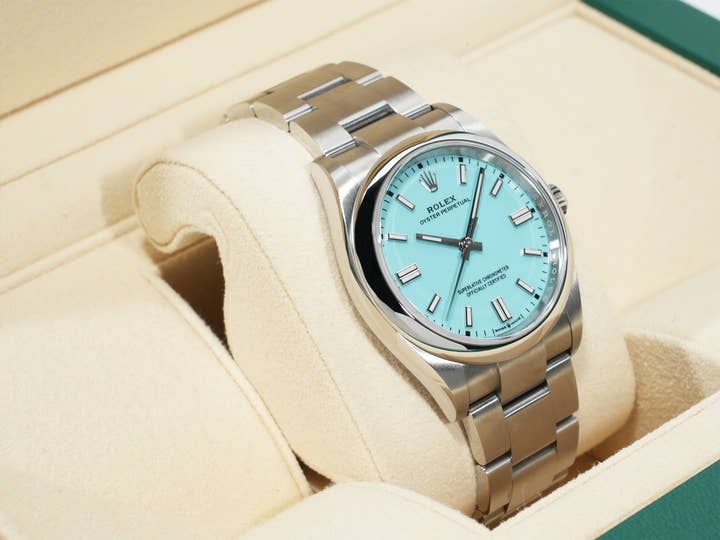 ロレックス オイスターパーペチュアル36 Ref.126000 ステンレススチール ターコイズ文字盤 中古 5wm3ws3y