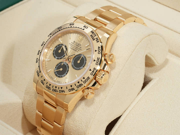 ロレックス デイトナ Ref.126508 イエローゴールド ゴールデンxブライトブラック文字盤 未使用 kdhzuk45