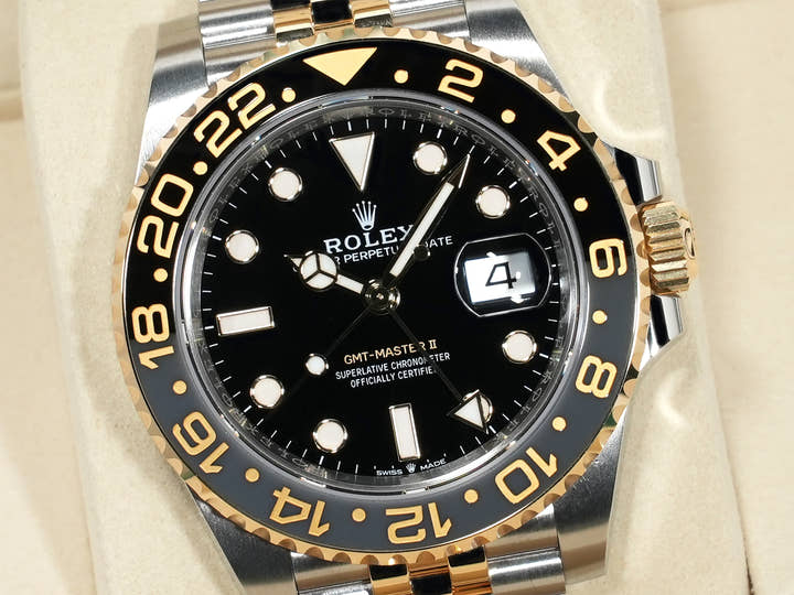 Rolex GMT-Master II Ref. 126713GRNR Stainless Steel/Yellow Gold Black Dial Jubilee Bracelet Unused 595syhgu