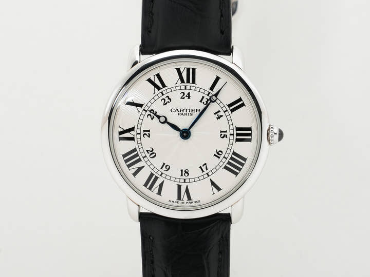 Cartier Ronde Louis Cartier LM Ref.W1528051 Platinum Silver Dial Pre-owned 2k44kxye