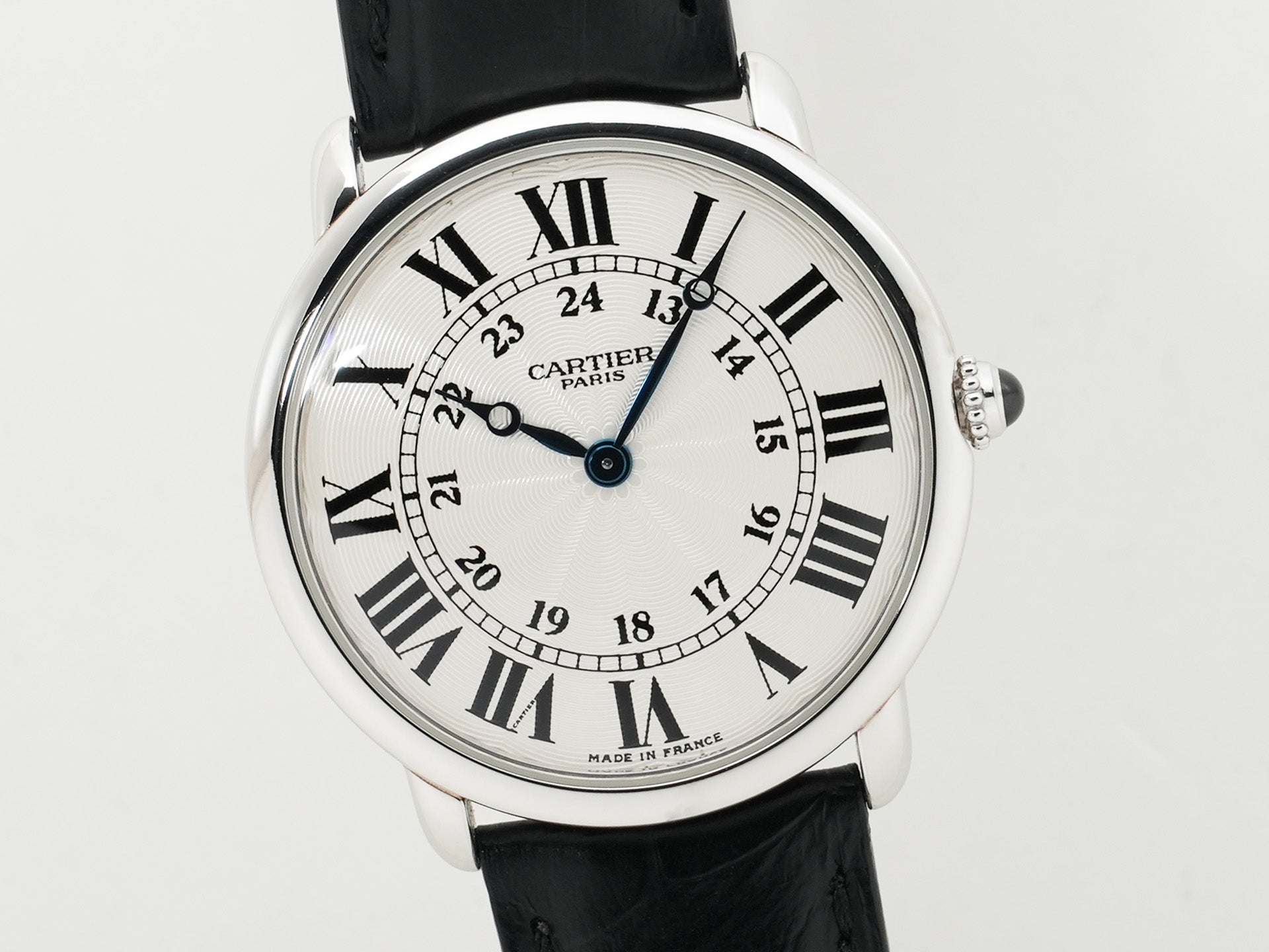 Cartier Ronde Louis Cartier LM Ref.W1528051 Platinum Silver Dial Pre-owned 2k44kxye