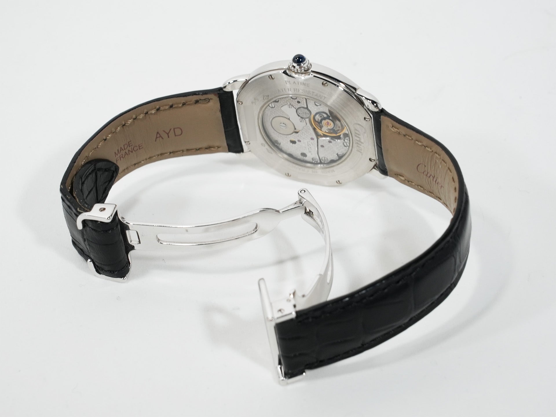 Cartier Ronde Louis Cartier LM Ref.W1528051 Platinum Silver Dial Pre-owned 2k44kxye