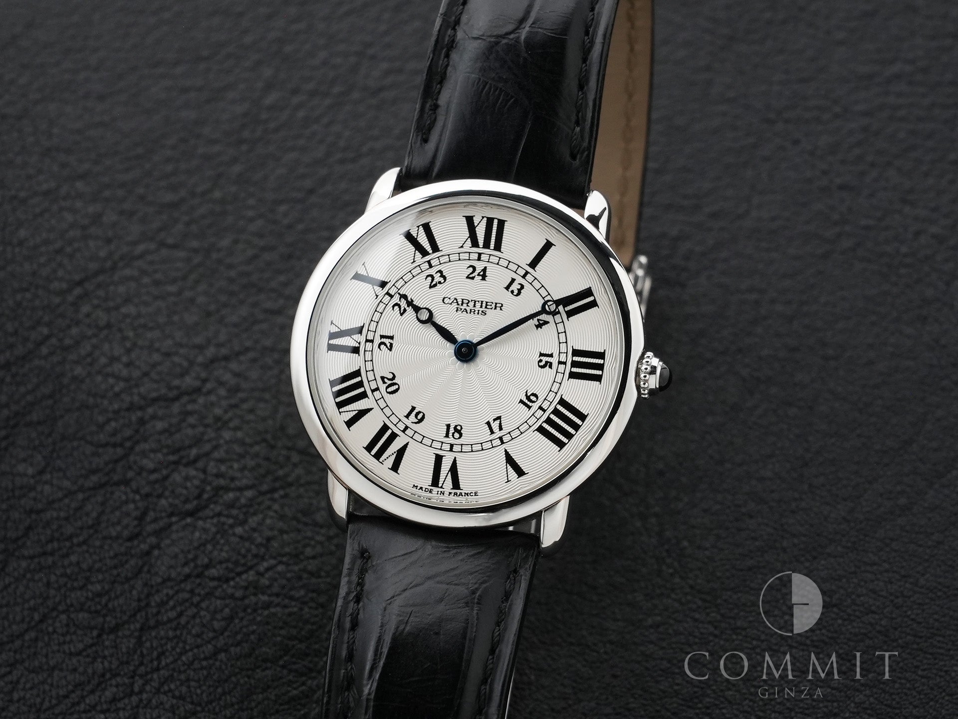 Cartier Ronde Louis Cartier LM Ref.W1528051 Platinum Silver Dial Pre-owned 2k44kxye