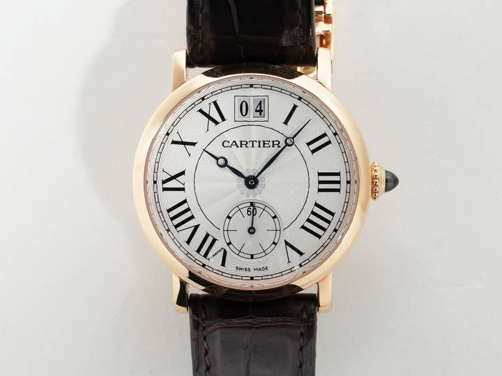 Cartier Rotonde de Cartier Large Date Ref. W1552751 Pink Gold Silver Dial Pre-owned 3q49tsnc