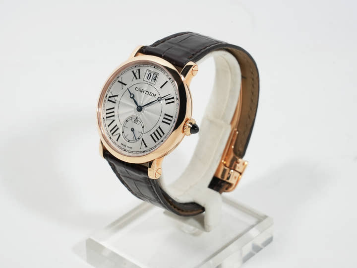 Cartier Rotonde de Cartier Large Date Ref. W1552751 Pink Gold Silver Dial Pre-owned 3q49tsnc