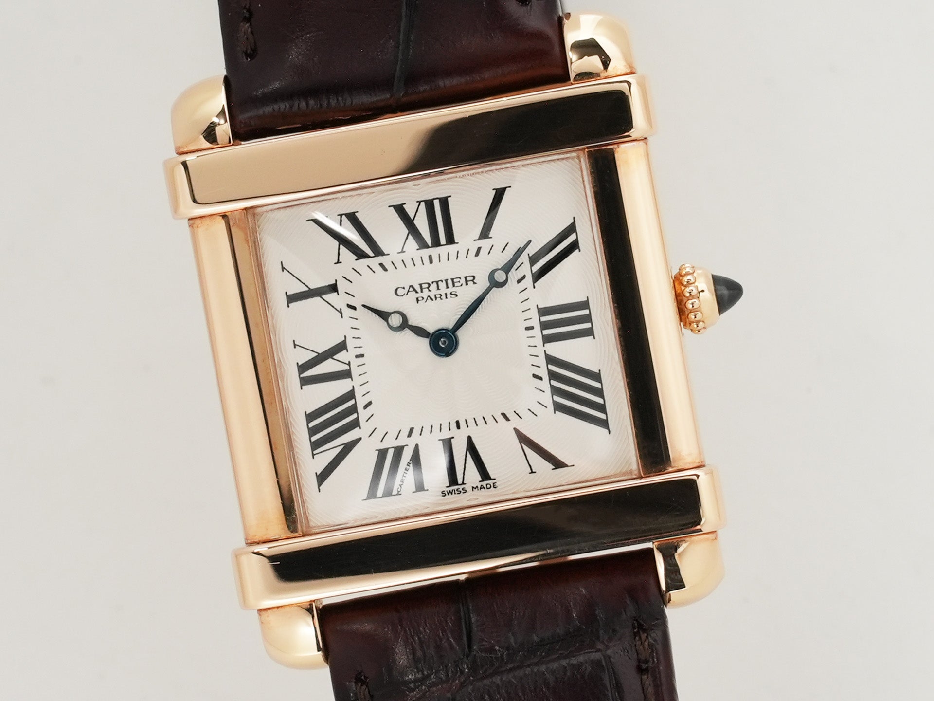 Cartier Tank Chinoise LM Ref.W1542451 Pink Gold Silver Dial Pre-owned ee2f37po