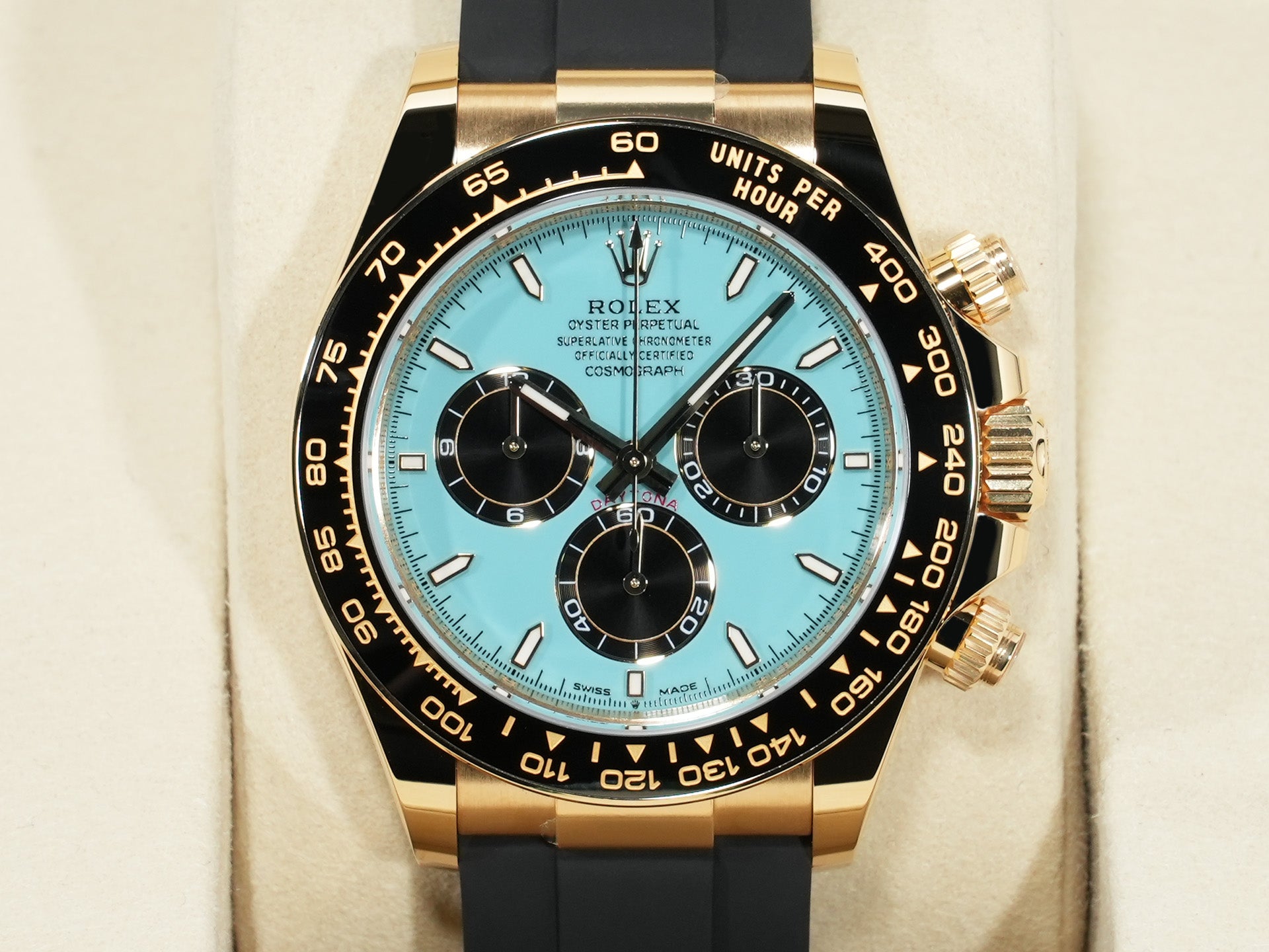 ロレックス デイトナ Ref.126518LN イエローゴールド ターコイズブルー文字盤 未使用 van4er6k