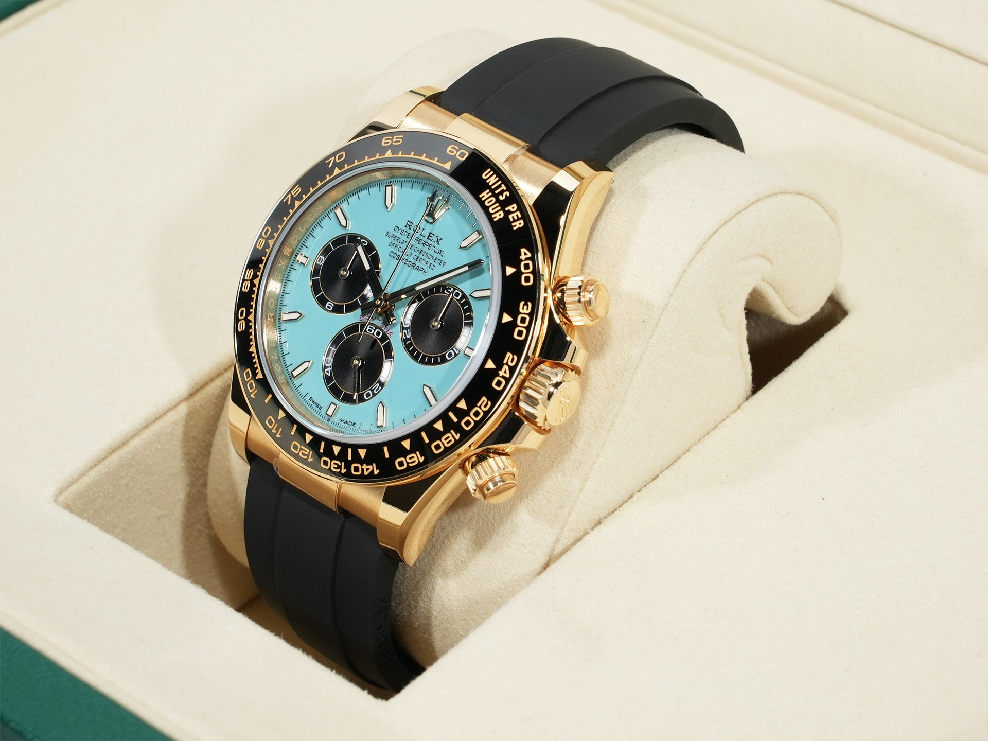 ロレックス デイトナ Ref.126518LN イエローゴールド ターコイズブルー文字盤 未使用 van4er6k