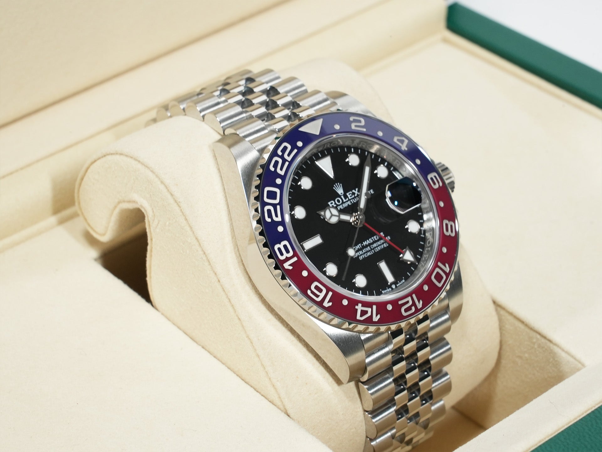 Rolex GMT-Master II Ref. 126710BLRO Stainless Steel Black Dial Jubilee Bracelet Unused 8kvvsswr