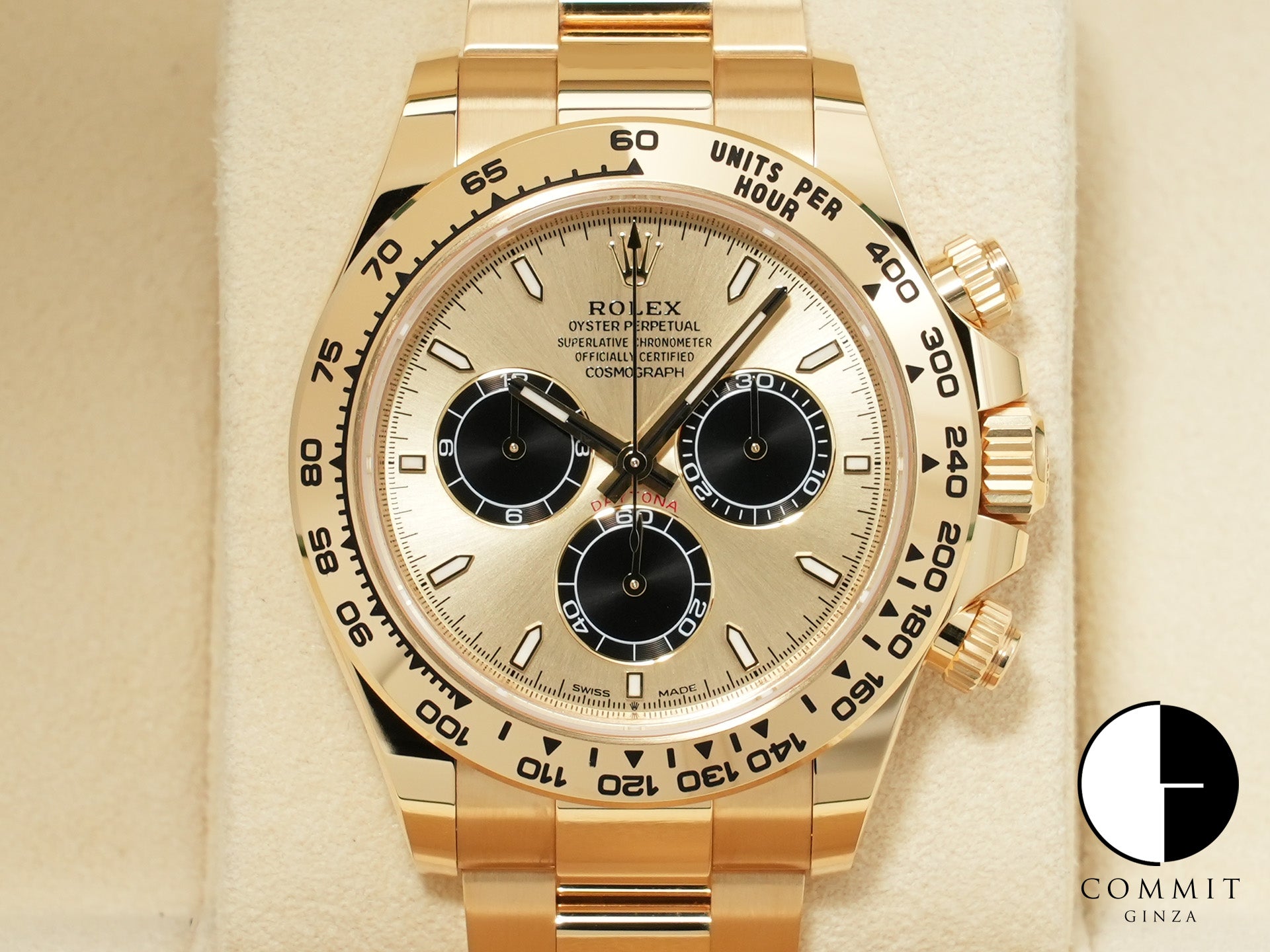 ロレックス デイトナ Ref.126508 イエローゴールド ゴールデンxブライトブラック文字盤 未使用 vtowayu5