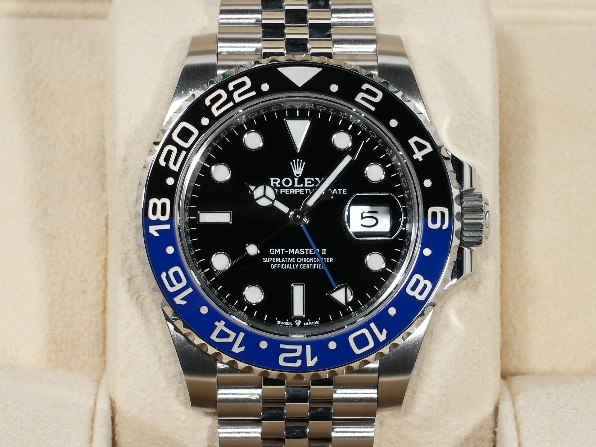 ロレックス GMTマスターII Ref.126710BLNR ステンレススチール ブラック文字盤 ジュビリーブレスレット 美中古 ymp8pznp