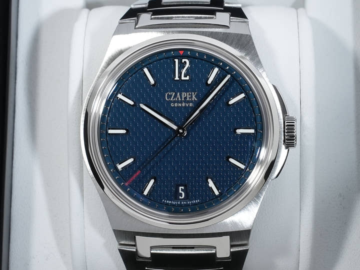チャペック アンタークティック パサージュ ドゥ ドレーク Ref.- ステンレススチール ディープブルー文字盤 美品 oxphfojt