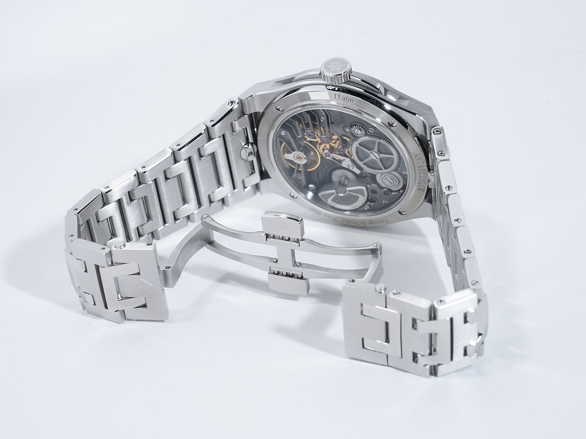 チャペック アンタークティック パサージュ ドゥ ドレーク Ref.- ステンレススチール ディープブルー文字盤 美品 oxphfojt