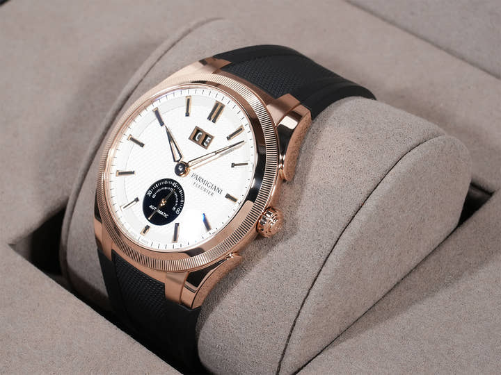 Parmigiani Fleurier Tonda GT Automatic Ref. PFC910-1500140-X01482 Rose Gold with Silver Dial, Excellent Condition, Pre-Owned, cokrpf6a