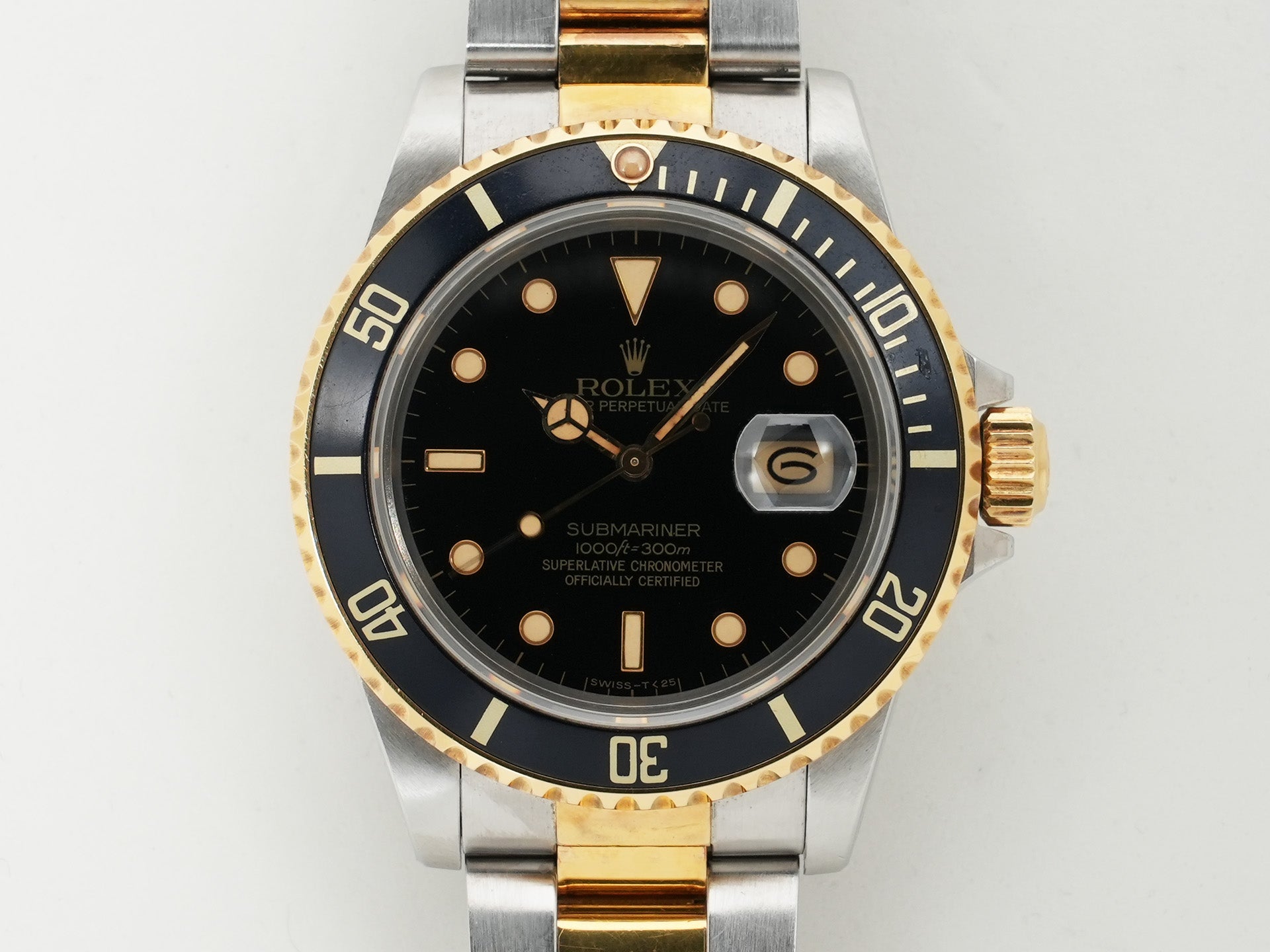 ロレックス サブマリーナー デイト Ref.16803 ステンレススチール/イエローゴールド ブラック文字盤 中古 gnk64c6t