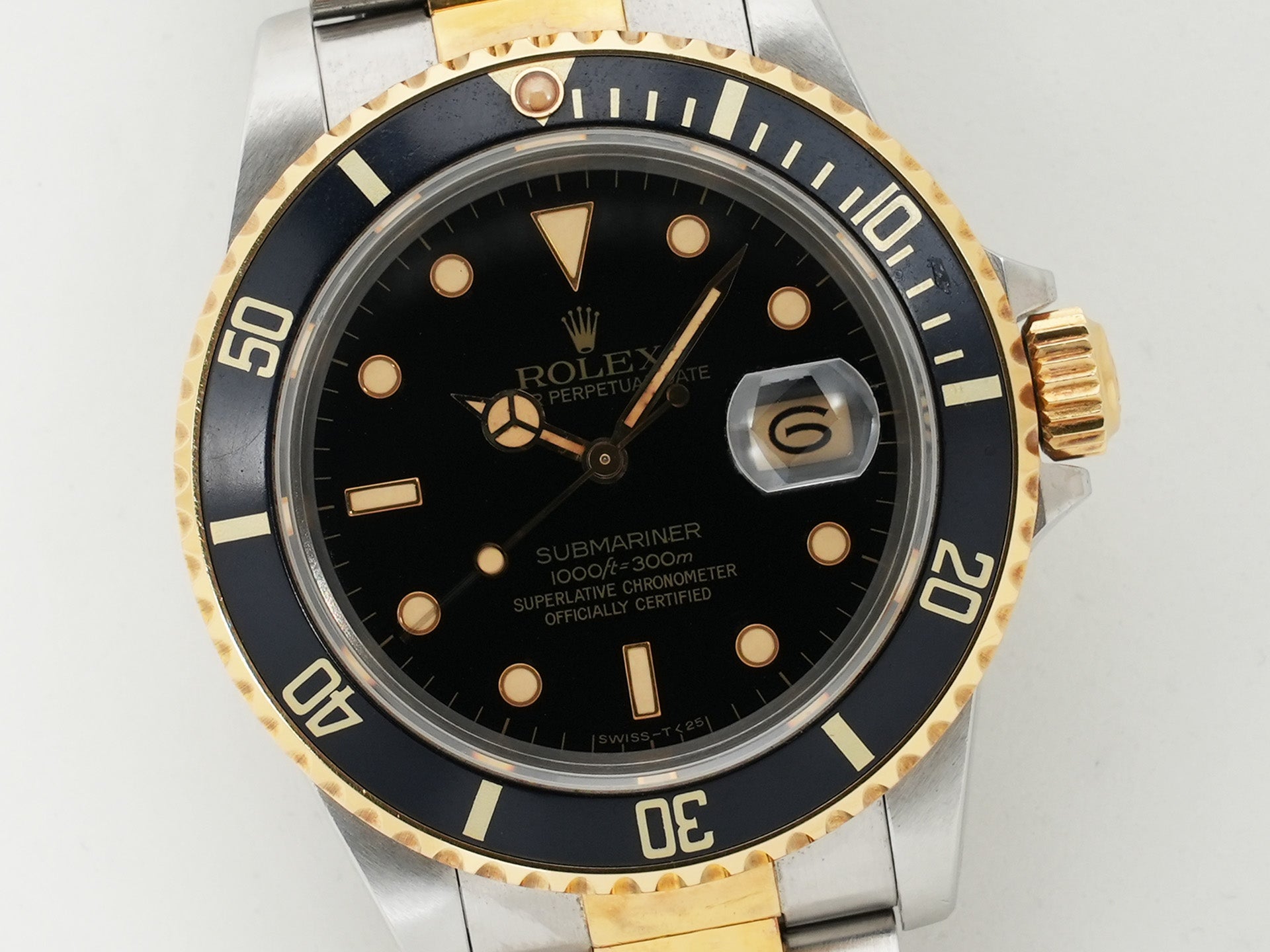 ロレックス サブマリーナー デイト Ref.16803 ステンレススチール/イエローゴールド ブラック文字盤 中古 gnk64c6t