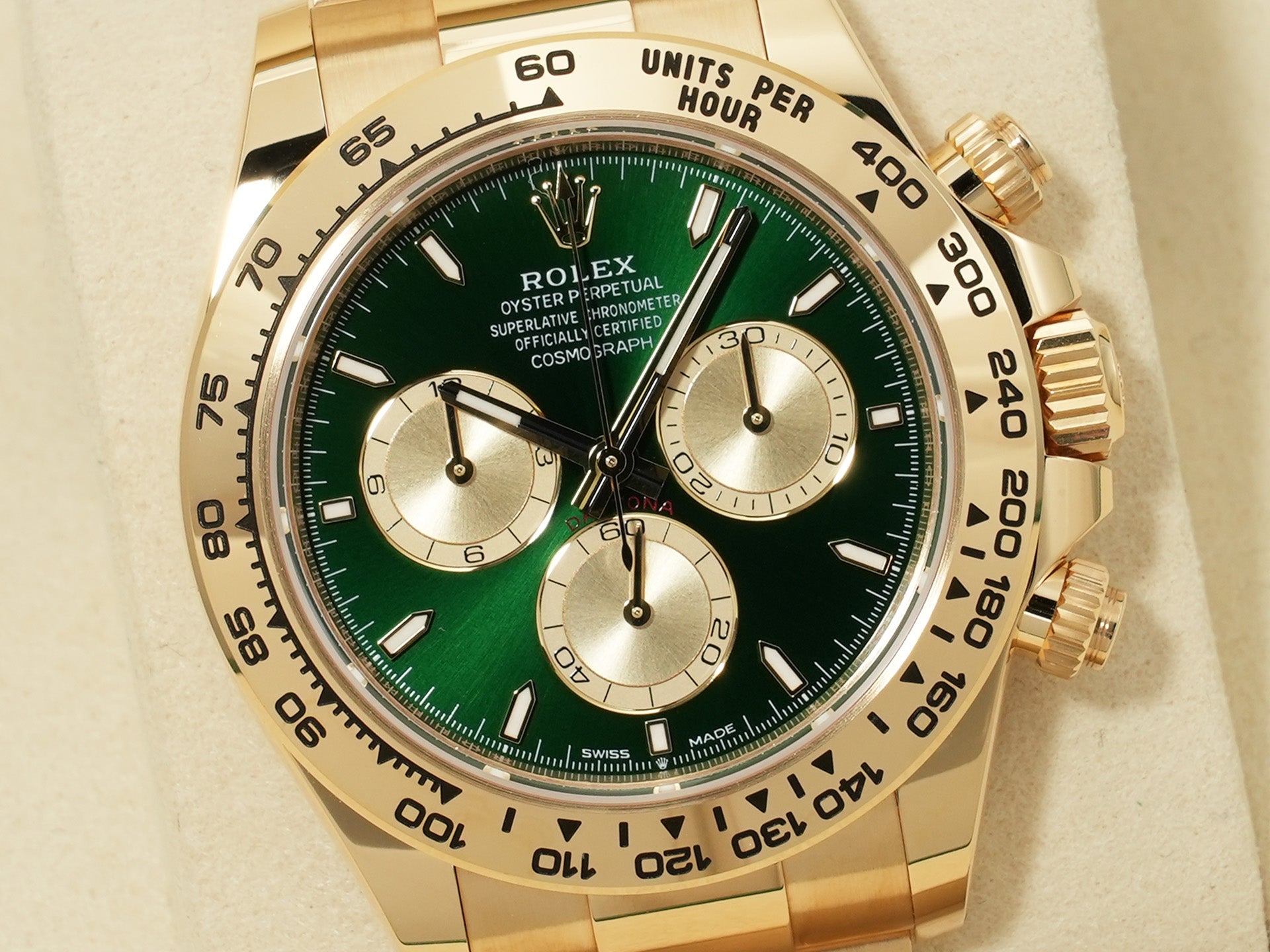 ロレックス デイトナ Ref.126508 イエローゴールド グリーン文字盤 未使用 9324a4yd