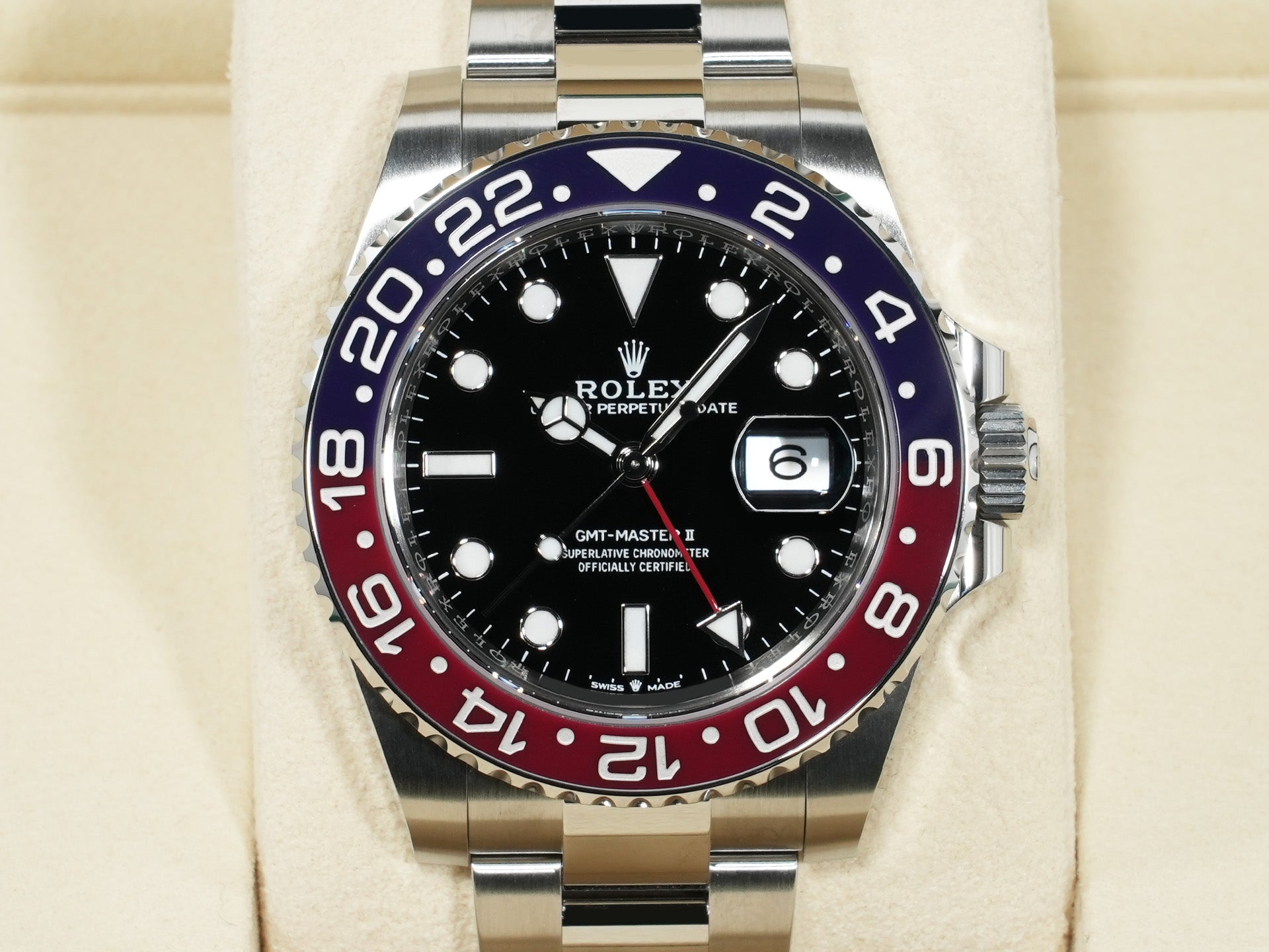 ロレックス GMTマスターII Ref.126710BLRO ステンレススチール ブラック文字盤 オイスターブレスレット 未使用 j57qxjea
