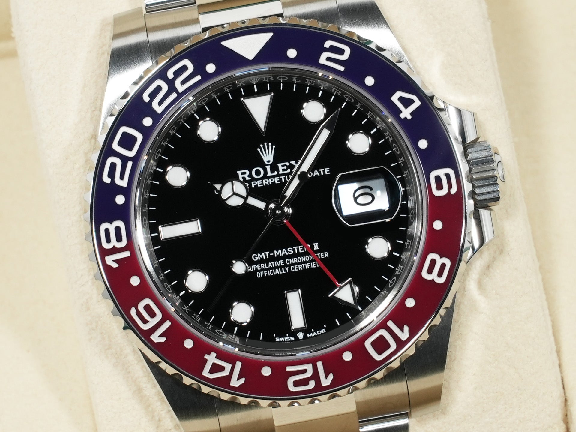 ロレックス GMTマスターII Ref.126710BLRO ステンレススチール ブラック文字盤 オイスターブレスレット 未使用 j57qxjea