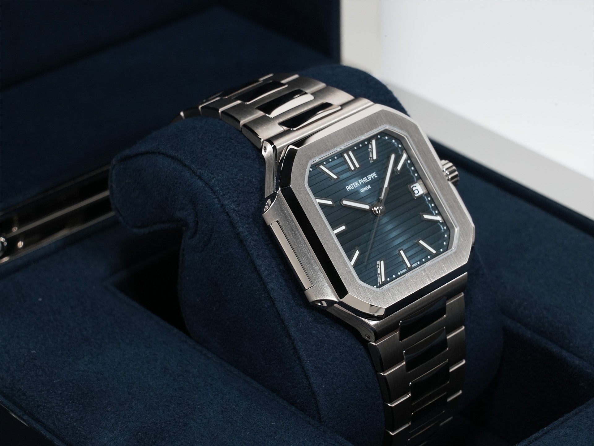 パテックフィリップ キュビタス Ref.7128/1G-001 ホワイトゴールド ブルーグレ﻿ー文字盤 未使用 zgjqxrr4