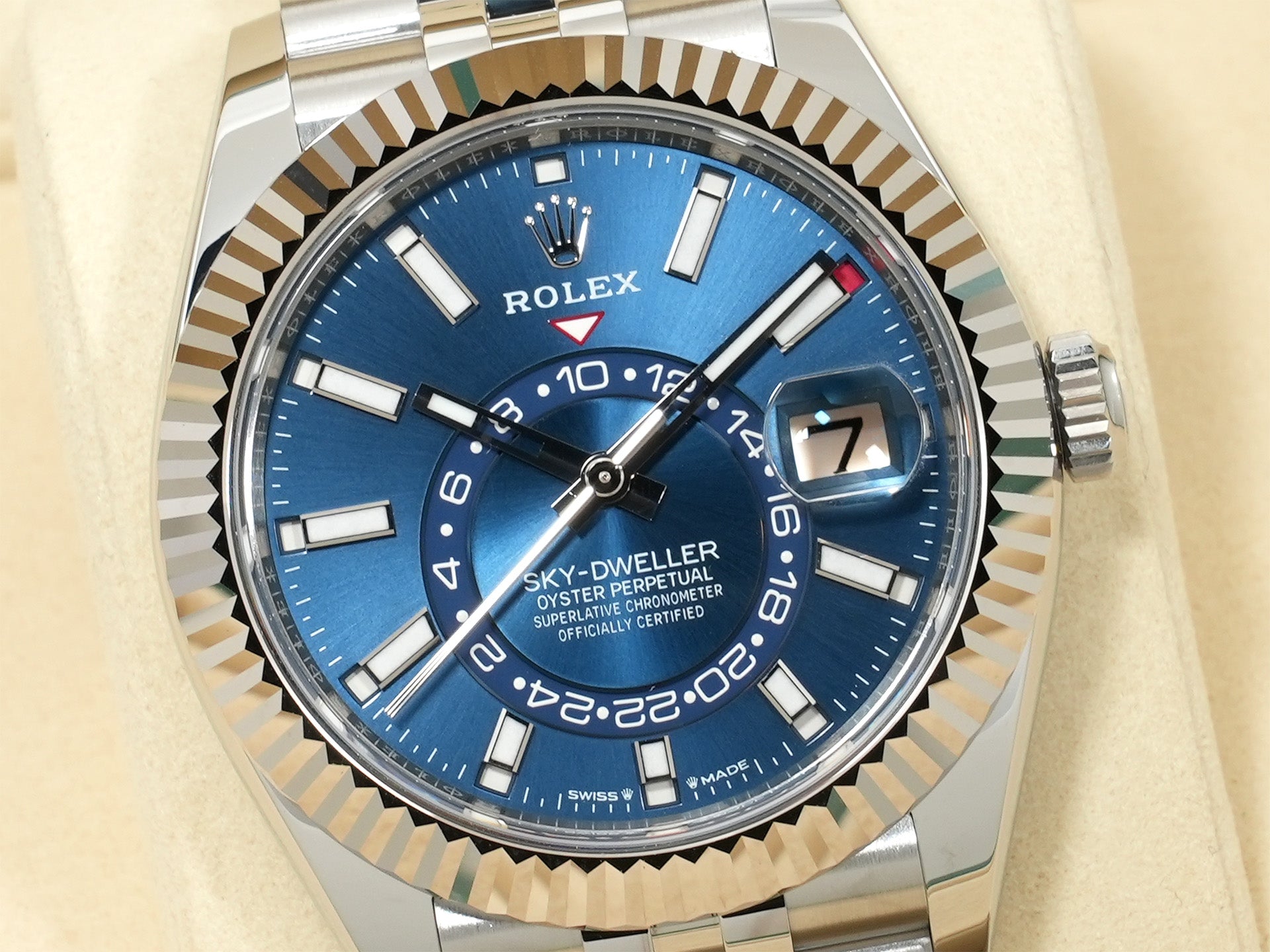 ロレックス スカイドゥエラー Ref.336934 ステンレススチール/ホワイトゴールド ブルー文字盤 ジュビリーブレスレット 未使用 u3vm4h48