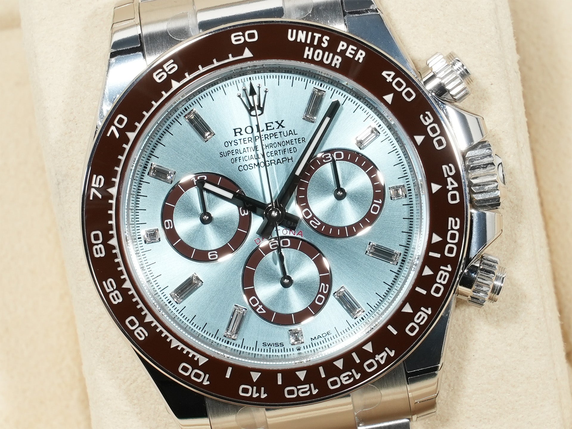 Rolex Daytona Ref. 126506A Platinum Ice Blue with 11 Diamond Dial, Unused, Model h78u76zy