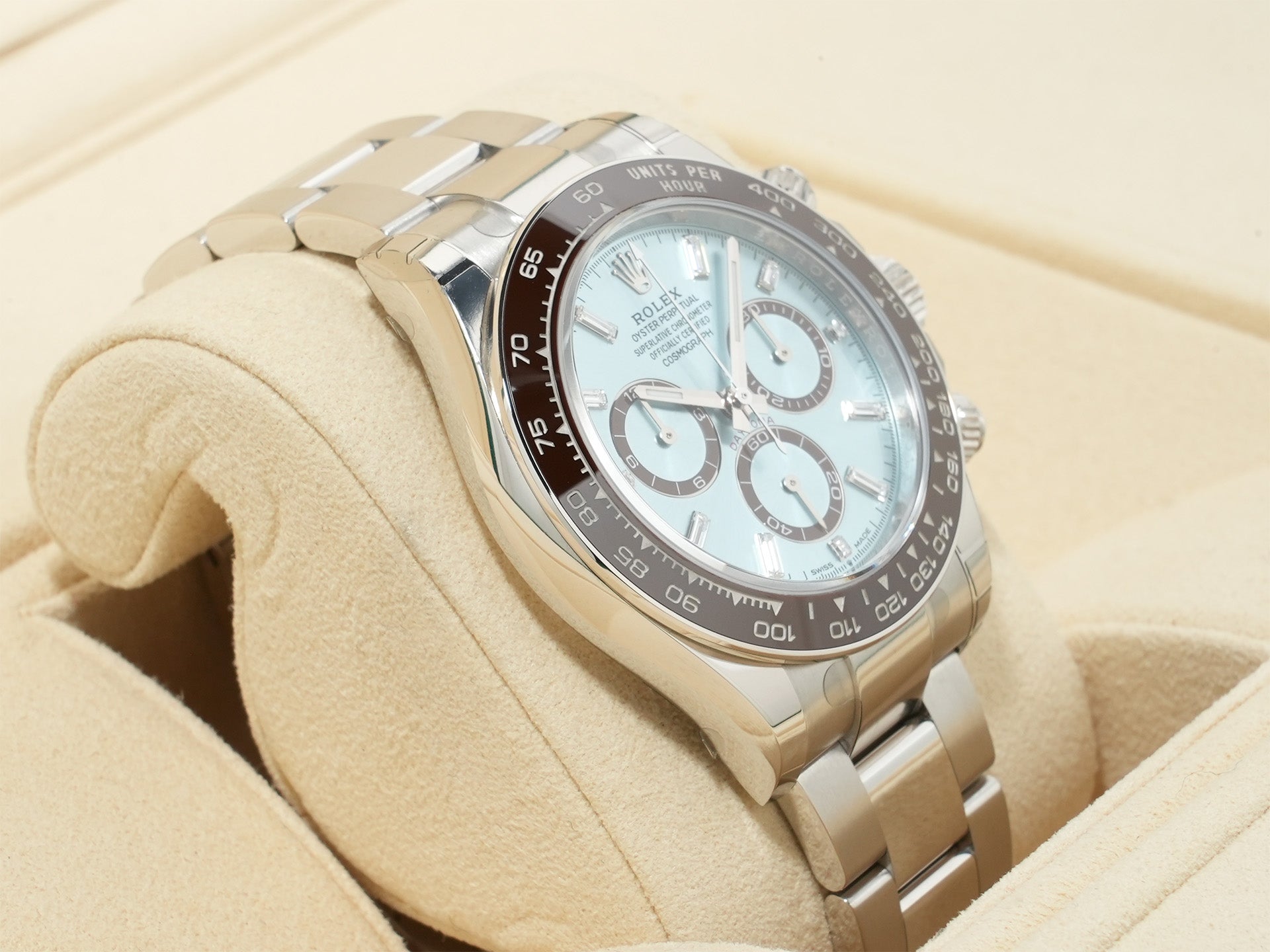 Rolex Daytona Ref. 126506A Platinum Ice Blue with 11 Diamond Dial, Unused, Model h78u76zy