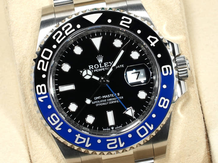 Rolex GMT-Master II Ref. 126710BLNR Stainless Steel Black Dial Oyster Bracelet Unused 24au95cx