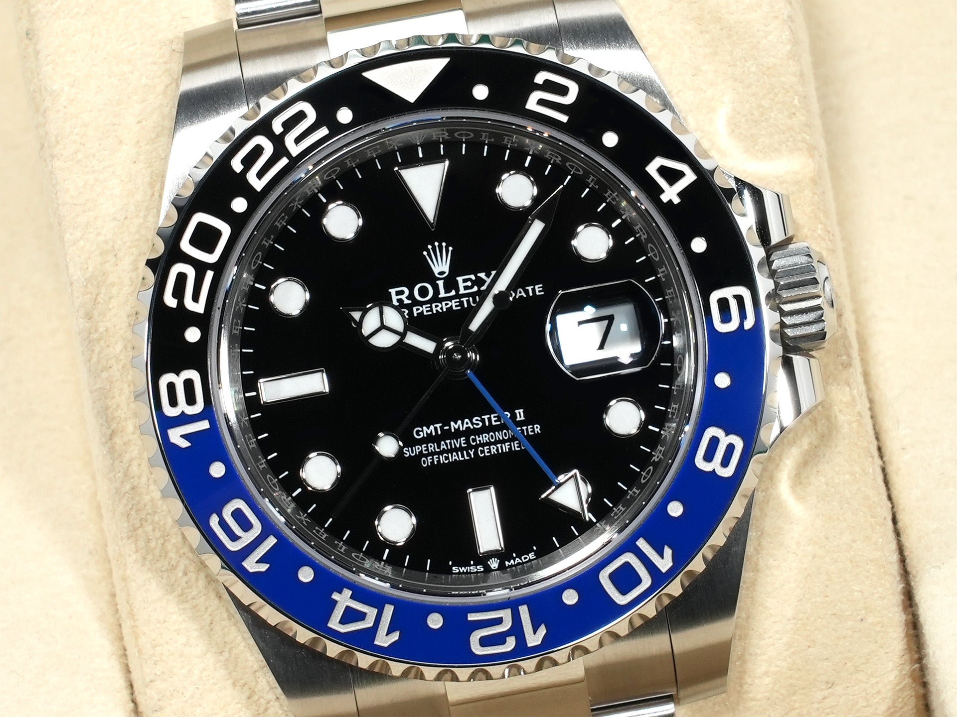 Rolex GMT-Master II Ref. 126710BLNR Stainless Steel Black Dial Oyster Bracelet Unused 24au95cx