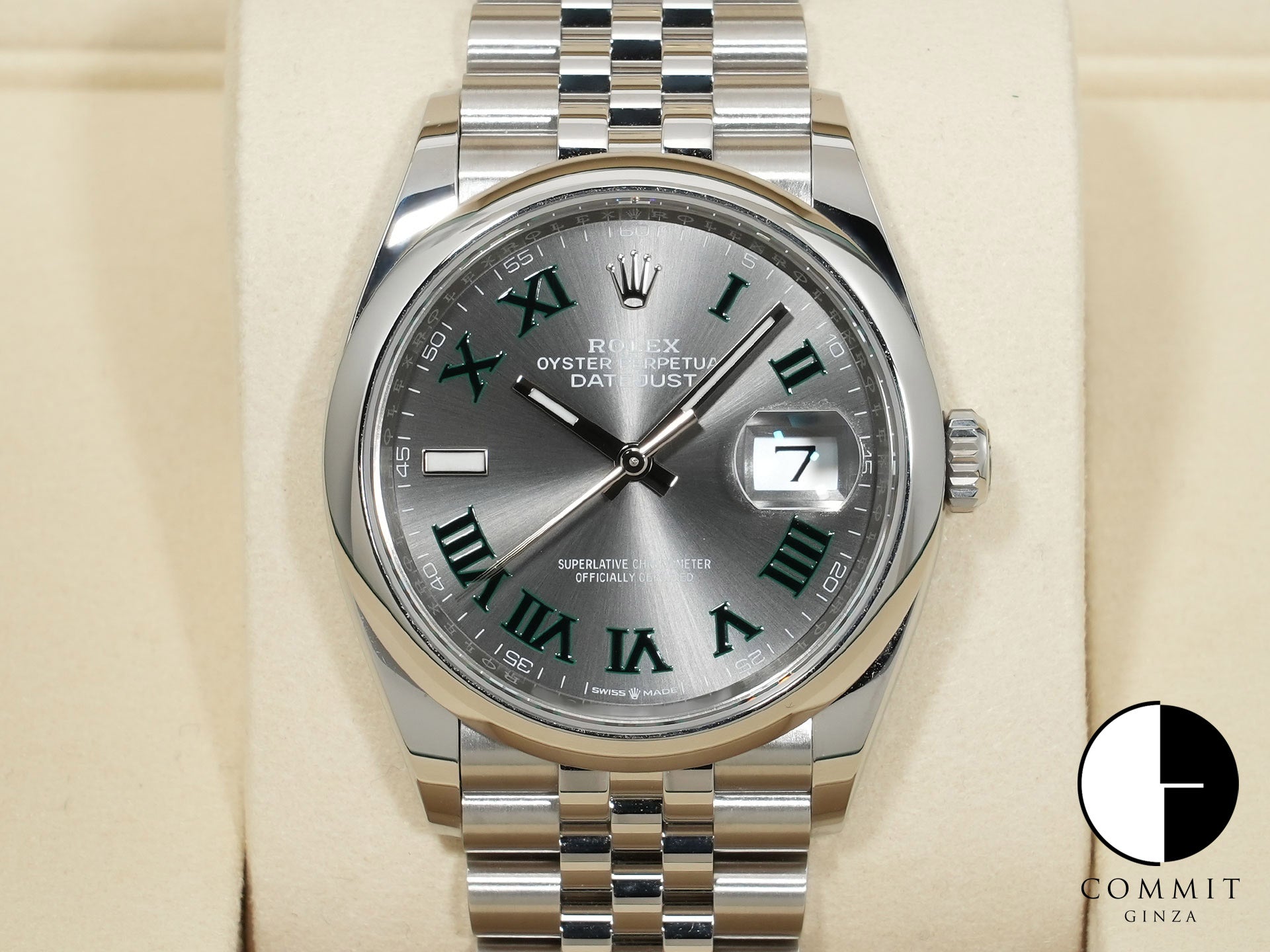 ロレックス デイトジャスト36 Ref.126200 ステンレススチール スレートローマン文字盤 ジュビリーブレスレット 極美品 66um2k6s