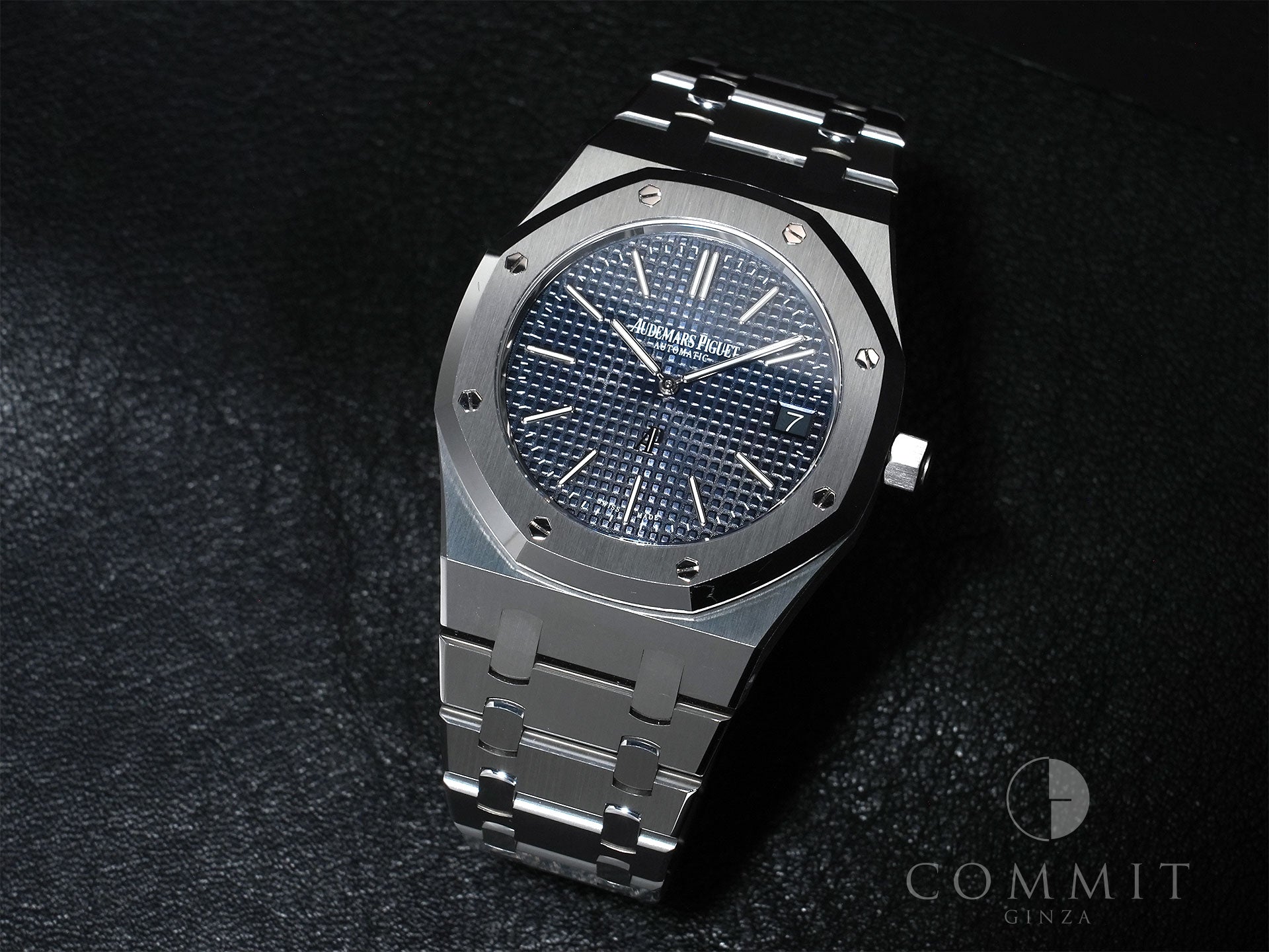 オーデマピゲ ロイヤルオーク ジャンボ エクストラ シン Ref.15202ST.OO.1240ST.01 ステンレススチール ブルー文字盤 極美品 e54twpmj