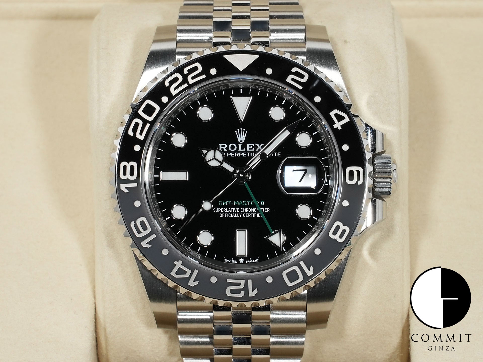 ロレックス GMTマスターII Ref.126710GRNR ステンレススチール ブラック文字盤 ジュビリーブレスレット 美品 ev37du55
