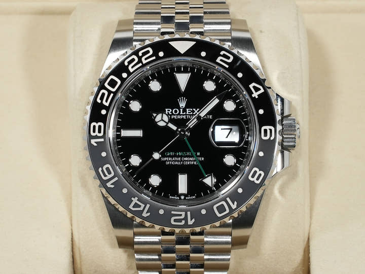 ロレックス GMTマスターII Ref.126710GRNR ステンレススチール ブラック文字盤 ジュビリーブレスレット 美品 ev37du55