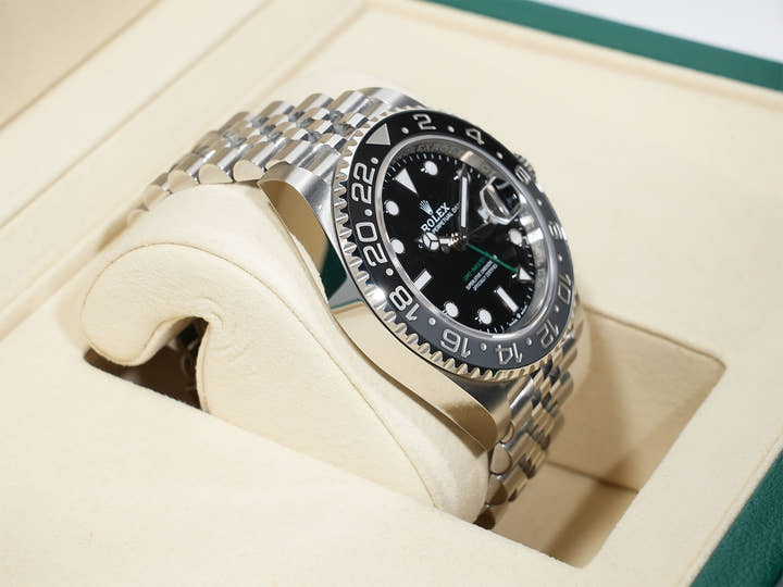 ロレックス GMTマスターII Ref.126710GRNR ステンレススチール ブラック文字盤 ジュビリーブレスレット 美品 ev37du55