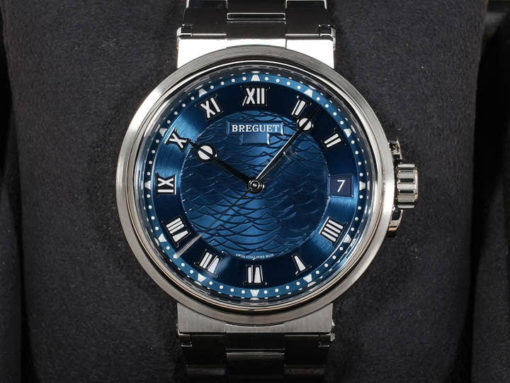 Breguet Marine Ref. 5517BB/Y2/BZ0 White Gold Blue Dial Excellent Condition ksd9geh8