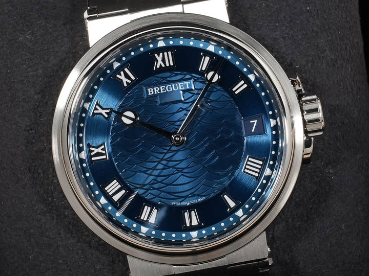 Breguet Marine Ref. 5517BB/Y2/BZ0 White Gold Blue Dial Excellent Condition ksd9geh8