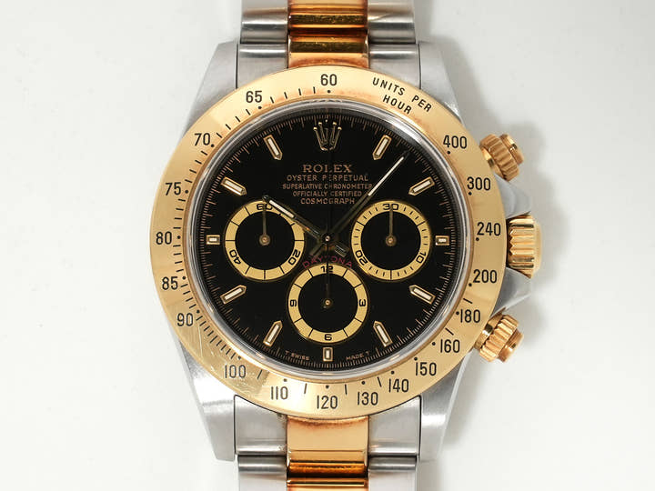 Pre-owned Rolex Daytona El Primero Ref. 16523 Stainless Steel/Yellow Gold Black Dial c5tg8jq9